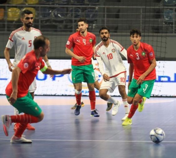 كأس العرب لكرة الصالات المنتخب المغربي يحقق فوزا عريضا على منتخب